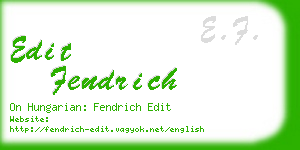 edit fendrich business card